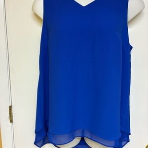 Cato Royal Blue Layered Sleeveless Blouse